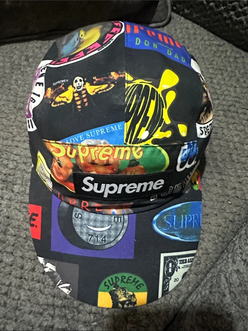 Supreme Men's Multi-Color Patchwork Logo Camp Cap M/L size